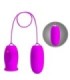 PRETTY LOVE - DAISY HUEVO DUAL VIBRADOR RECARGABLE MORADO