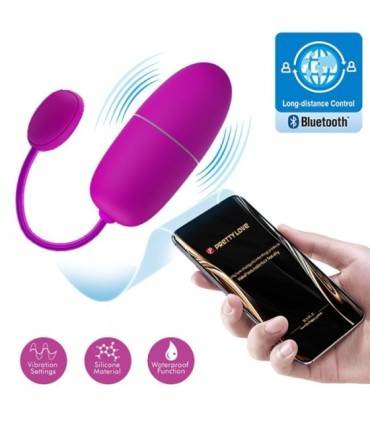 PRETTY LOVE - NYMPH HUEVO VIBRADOR CONTROLADO POR APP VIOLETA