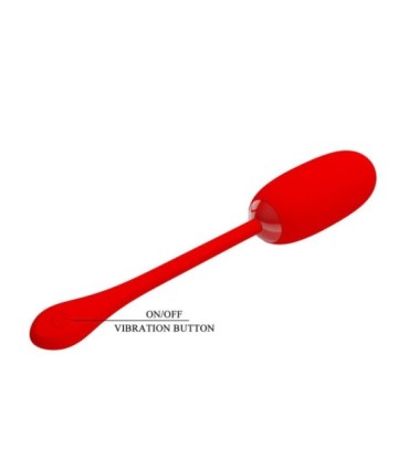 PRETTY LOVE - JULIUS HUEVO VIBRADOR IMPERMEBLE & RECARGABLE ROJO