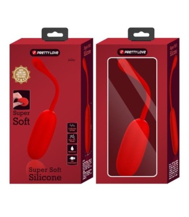 PRETTY LOVE - JULIUS HUEVO VIBRADOR IMPERMEBLE & RECARGABLE ROJO