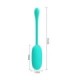 PRETTY LOVE - JULIUS HUEVO VIBRADOR IMPERMEBLE & RECARGABLE VERDE AGUA