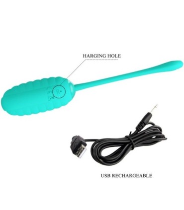 PRETTY LOVE - KIRK HUEVO VIBRADOR RECARGABLE VERDE AGUA