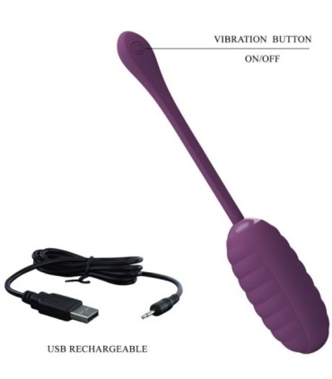PRETTY LOVE - CASPER HUEVO VIBRADOR RECARGABLE MORADO