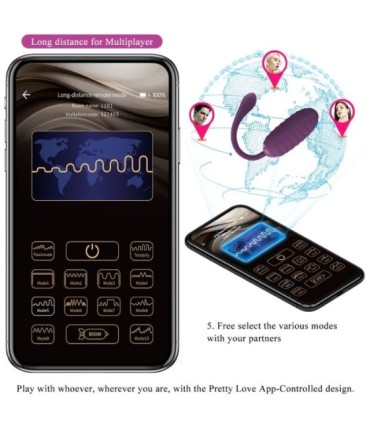 PRETTY LOVE - CASPER HUEVO VIBRADOR RECARGABLE MORADO