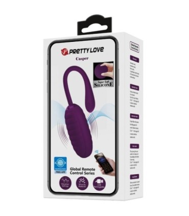PRETTY LOVE - CASPER HUEVO VIBRADOR RECARGABLE MORADO