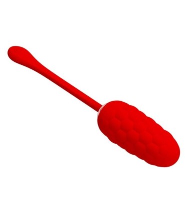 PRETTY LOVE - HUEVO VIBRADOR CON TEXTURA MARINA RECARGABLE ROJO