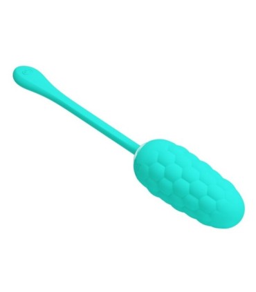 PRETTY LOVE - HUEVO VIBRADOR CON TEXTURA MARINA RECARGABLE VERDE AGUA