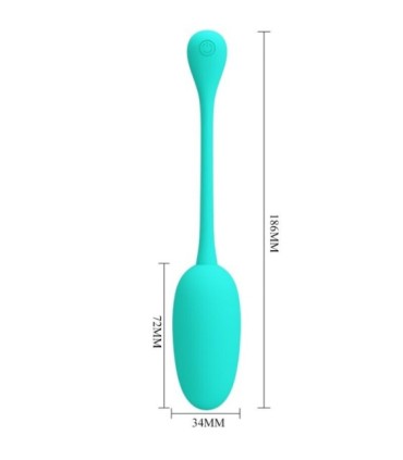 PRETTY LOVE - KNUCKER HUEVO VIBRADOR RECARGABLE VERDE AGUA