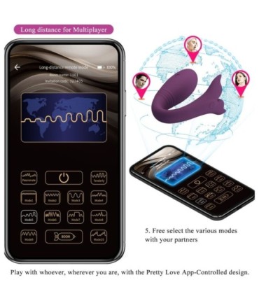 PRETTY LOVE - JAYLEEN VIBRADOR APP CONTROL REMOTO LILA