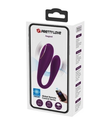 PRETTY LOVE - AUGUST VIBRADOR DOBLE PLACER APP REMOTE