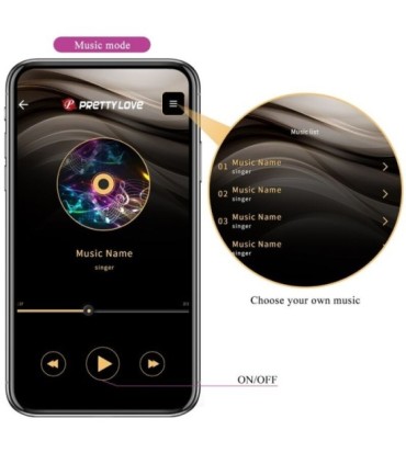 PRETTY LOVE - AUGUST VIBRADOR DOBLE PLACER APP REMOTE