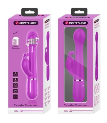 PRETTY LOVE - DEJON VIBRADOR RABBIT 3 EN 1 MULTIFUNCIÓN VIOLETA