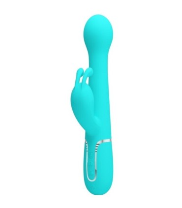 PRETTY LOVE - DEJON VIBRADOR RABBIT 3 EN 1 MULTIFUNCIÓN VERDE AGUA