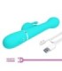PRETTY LOVE - DEJON VIBRADOR RABBIT 3 EN 1 MULTIFUNCIÓN VERDE AGUA