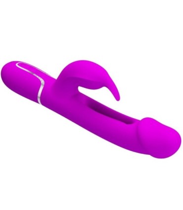 PRETTY LOVE - KAMPAS VIBRADOR RABBIT 3 EN 1 MULTIFUNCIÓN CON LENGUA FUCSIA