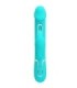 PRETTY LOVE - KAMPAS VIBRADOR RABBIT 3 EN 1 MULTIFUNCIÓN CON LENGUA VERDE AGUA