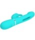 PRETTY LOVE - KAMPAS VIBRADOR RABBIT 3 EN 1 MULTIFUNCIÓN CON LENGUA VERDE AGUA