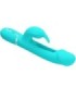 PRETTY LOVE - KAMPAS VIBRADOR RABBIT 3 EN 1 MULTIFUNCIÓN CON LENGUA VERDE AGUA