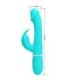 PRETTY LOVE - KAMPAS VIBRADOR RABBIT 3 EN 1 MULTIFUNCIÓN CON LENGUA VERDE AGUA