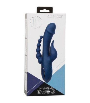CALEXOTICS - VIBRADOR TRIPLE ORGASM AZUL