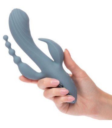 CALEXOTICS - VIBRADOR TRIPLE ÉXTASIS GRIS