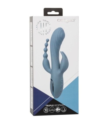 CALEXOTICS - VIBRADOR TRIPLE ÉXTASIS GRIS