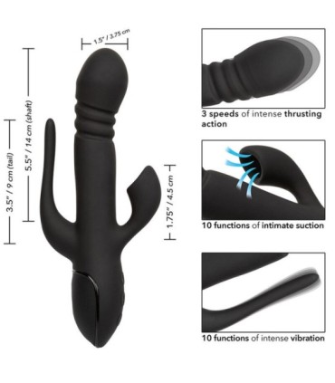 CALEXOTICS - VIBRADOR TRIPLE EUPHORIA NEGRO