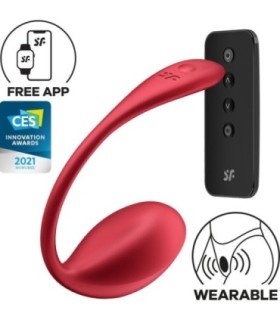 SATISFYER - SHINY PETAL ESTIMULADOR PUNTO G CONTROL REMOTO ROJO APP GRATUITA