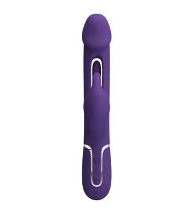PRETTY LOVE - KAMPAS VIBRADOR RABBIT 3 EN 1 MULTIFUNCIÓN CON LENGUA VIOLETA