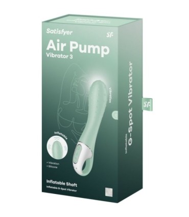 SATISFYER - AIR PUMP VIBRADOR 3 INFLABLE PUNTO G MENTA