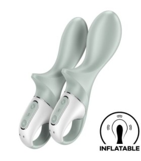 SATISFYER - AIR PUMP BOOTY 3 VIBRADOR ANAL INFLABLE VERDE GRIS