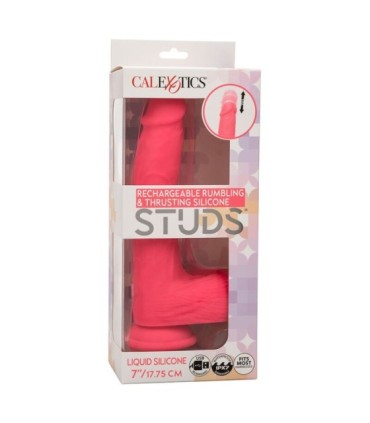 CALEXOTICS - STUDS VIBRADOR REALÍSTICO 10 VIBRACIONES Y ROSA