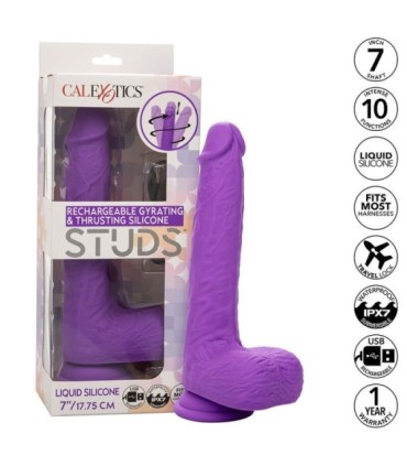 CALEXOTICS - STUDS VIBRADOR RECARGABLE Y GIRATORIO 10 VIBRACIONES VIOLETA