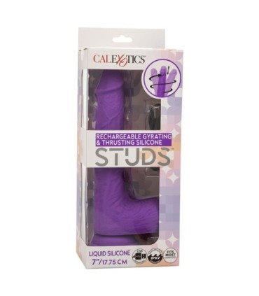 CALEXOTICS - STUDS VIBRADOR RECARGABLE Y GIRATORIO 10 VIBRACIONES VIOLETA