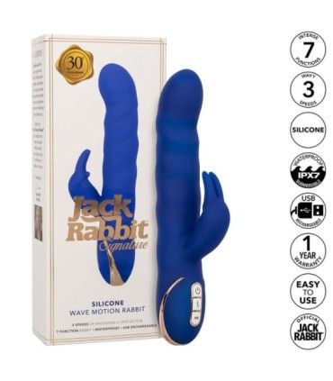 CALEXOTICS - JACK VIBRADOR RABBIT MOVIMIENTO DE ONDAS AZUL