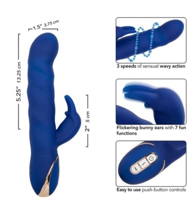CALEXOTICS - JACK VIBRADOR RABBIT MOVIMIENTO DE ONDAS AZUL