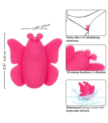 CALEXOTICS - NEON VIBES THE FLUTTER VIBE ESTIMULADOR 10 VIBRACIONES ROSA