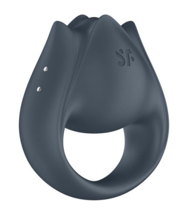 SATISFYER - PERFECT PAIR 2 MULTIVIBRADOR 2 EN 1 ANILLO PARA PENE & ESTIMULADOR DE DEDO GRIS