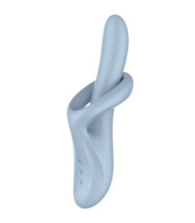 SATISFYER - HEAT FLEX 4 VIBRADOR EFECTO CALOR 12 VIBRACIONES AZUL