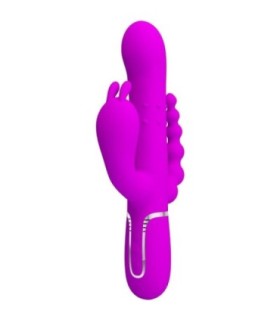 PRETTY LOVE - CAMMY TRIPLE VIBRADOR MULTIFUNCIÓN 4 EN 1 ROSA