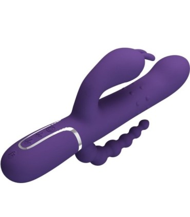 PRETTY LOVE - CAMMY TRIPLE VIBRADOR MULTIFUNCIÓN 4 EN 1 MORADO