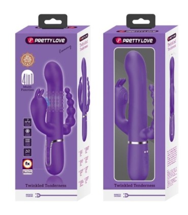 PRETTY LOVE - CAMMY TRIPLE VIBRADOR MULTIFUNCIÓN 4 EN 1 MORADO
