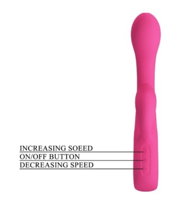 PRETTY LOVE - FRITZ VIBRADOR RABBIT 12 VIBRACIONES ROSA