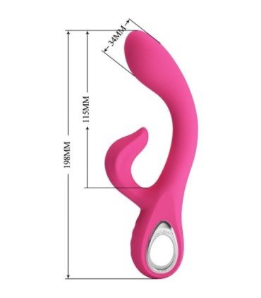 PRETTY LOVE - FRITZ VIBRADOR RABBIT 12 VIBRACIONES ROSA