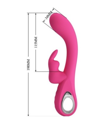 PRETTY LOVE - NOVAK VIBRADOR RABBIT 12 VIBRACIONES ROSA