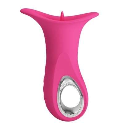 PRETTY LOVE - CLYDE VIBRADOR ORAL LENGUA VIBRADORA 12 VIBRACIONES ROSA