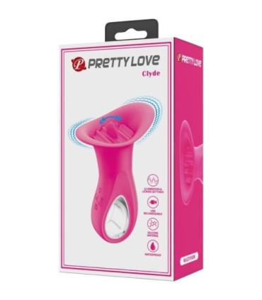 PRETTY LOVE - CLYDE VIBRADOR ORAL LENGUA VIBRADORA 12 VIBRACIONES ROSA
