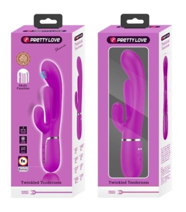 PRETTY LOVE - SHANIA TRIPLE VIBRADOR RABBIT MULTIFUNCIÓN ROSA