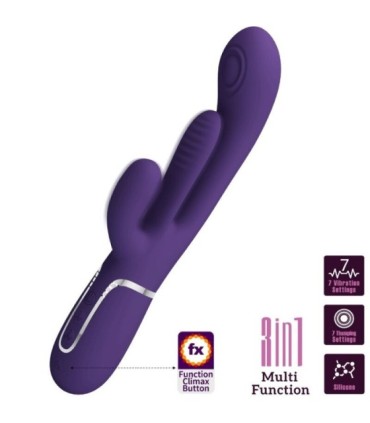 PRETTY LOVE - SHANIA TRIPLE VIBRADOR RABBIT MULTIFUNCIÓN MORADO