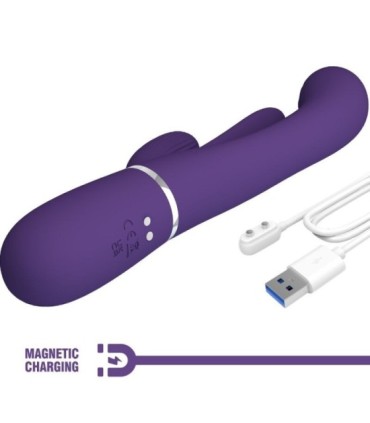 PRETTY LOVE - SHANIA TRIPLE VIBRADOR RABBIT MULTIFUNCIÓN MORADO